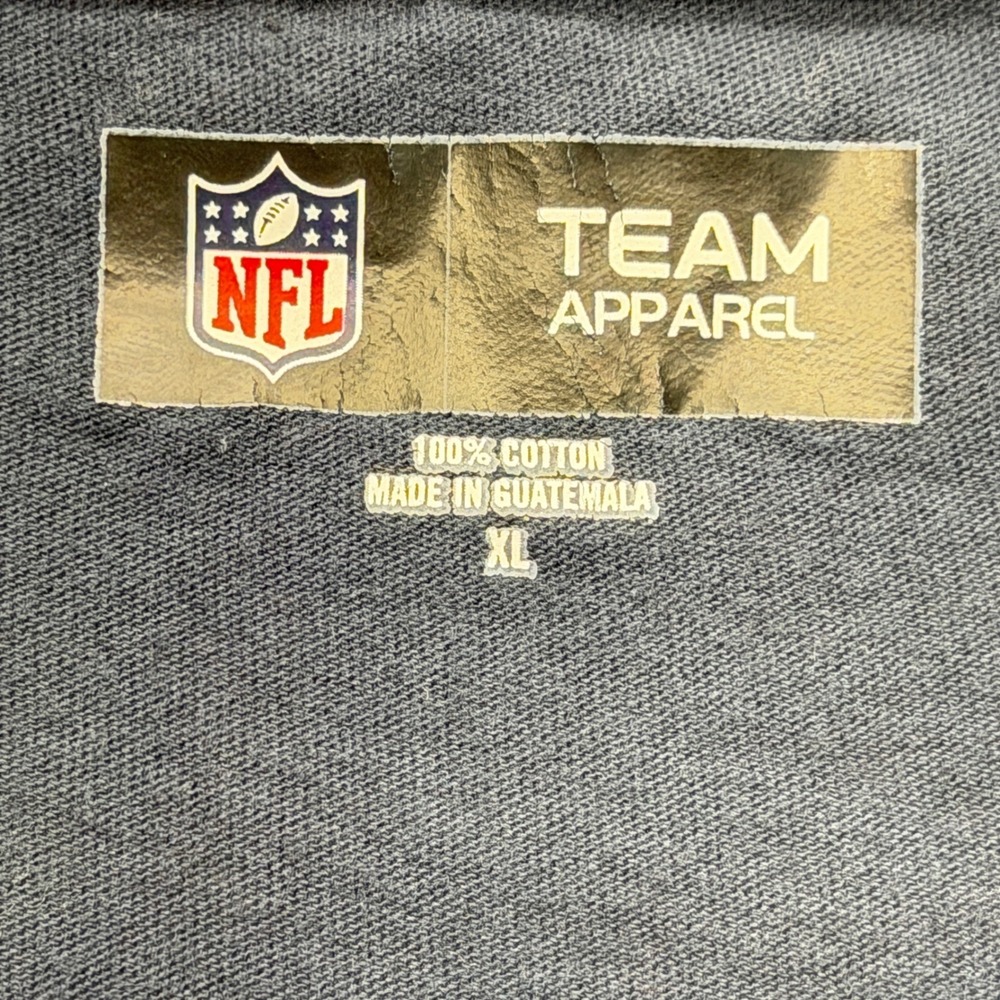 NFL Team Apparel Seahawks Rhinestone V Neck T Shirt Women XL Navy - Picture 4 of 7